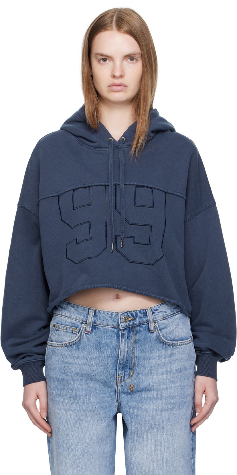 Sweatshirt Ksubi Ksubi Oh G Cropped Hoodie Blå | WFA25FL004