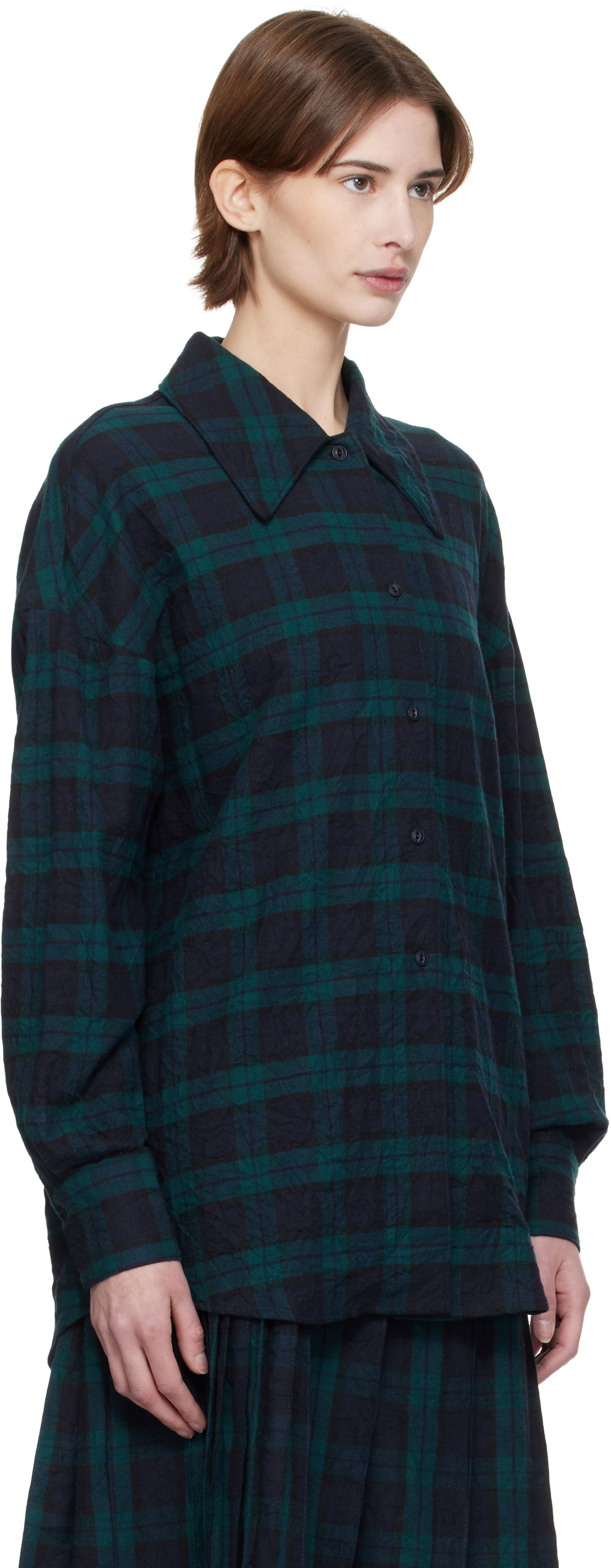 Skjorte YMC YMC Lena Plaid Shirt Grøn | Q2XMC, 1