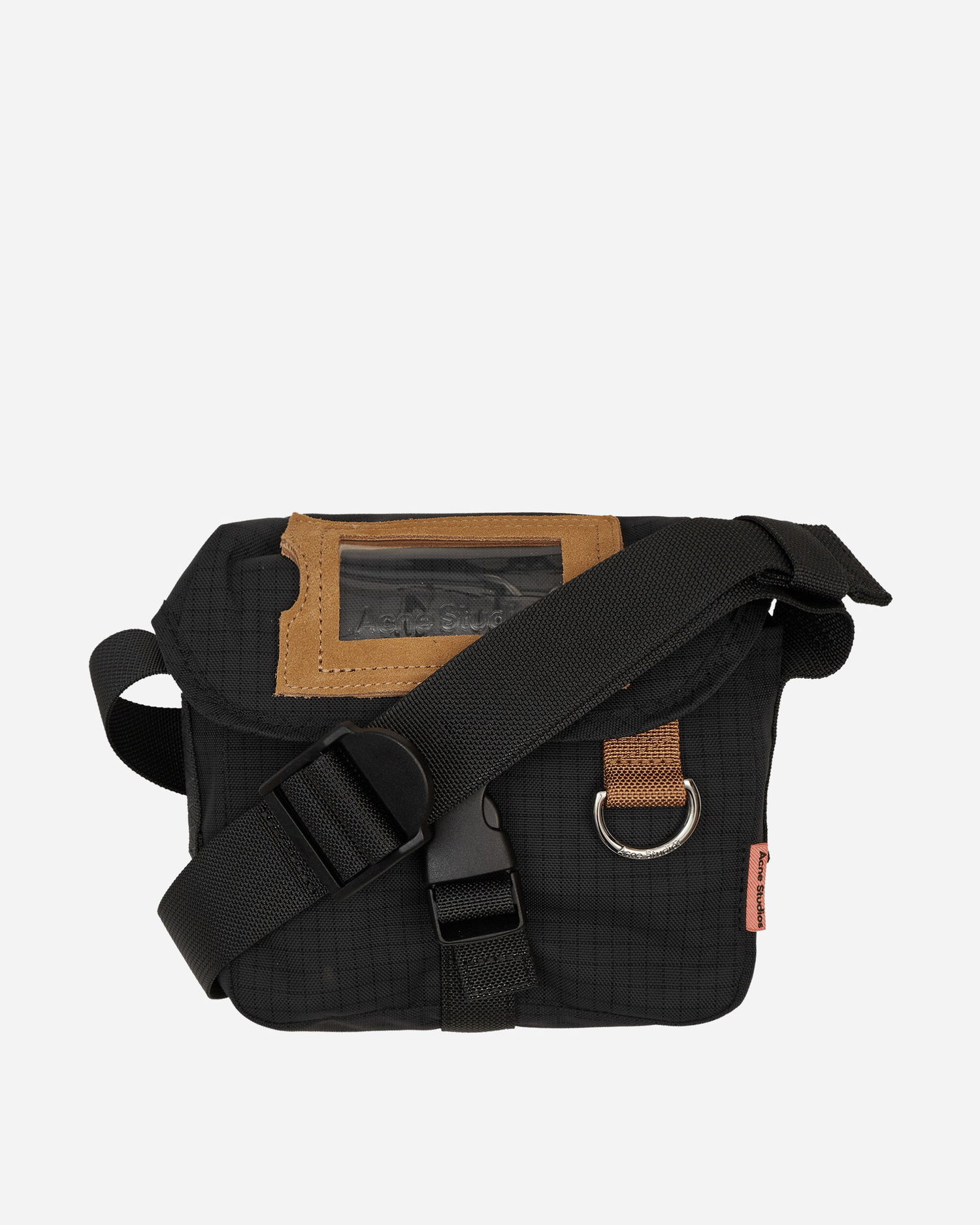 Taljetaske Acne Studios Post Ripstop Suede Mini Messenger Bag Sort | C10140-900, 1