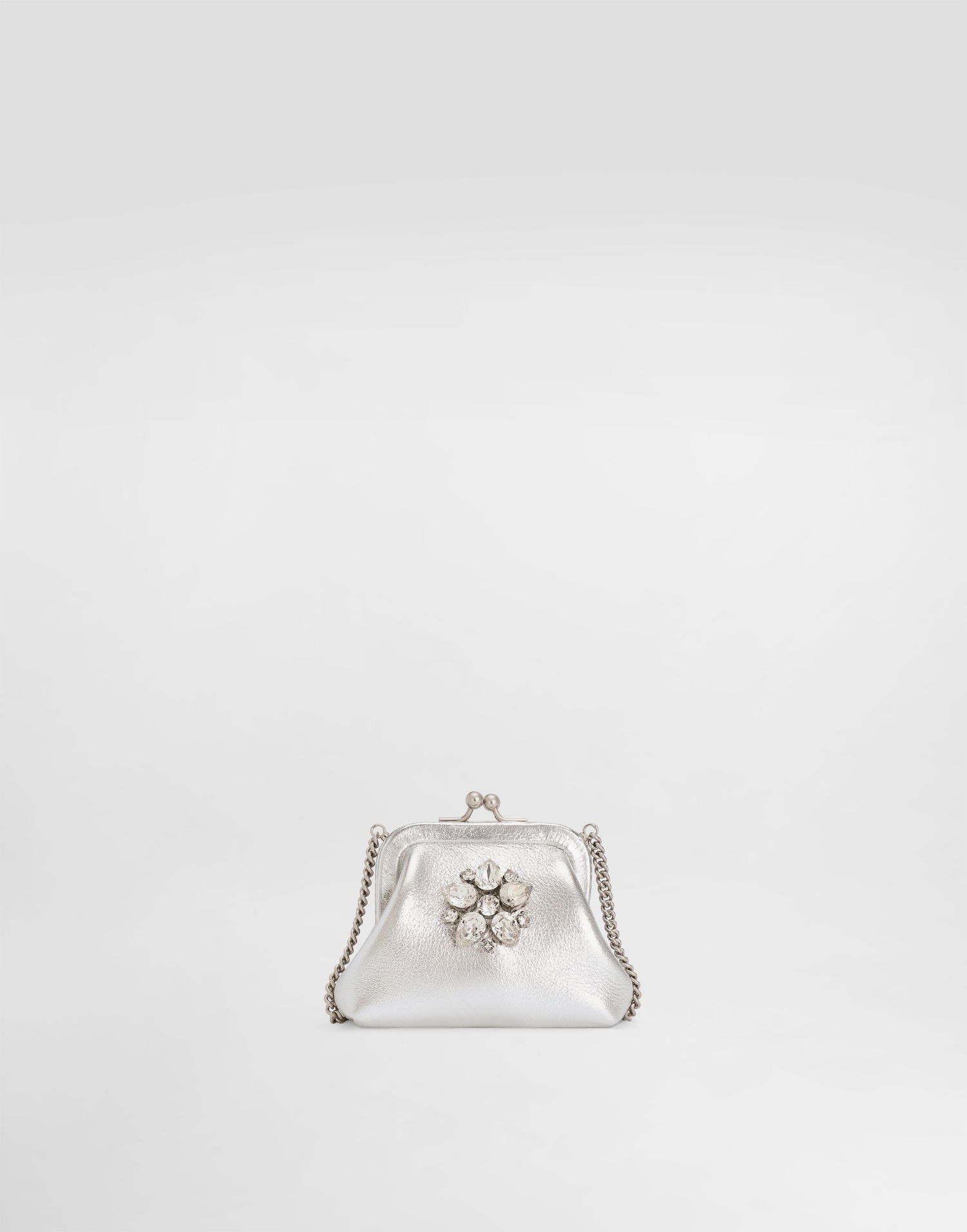 Håndtaske Dolce & Gabbana Jeweled Laminated Calfskin Bag Metalisk | EB0007AY81280998, 0