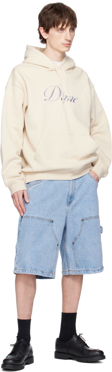 Sweatshirt Dime Dime Cursive Logo Hoodie Beige | DIMESP2544FOG, 3