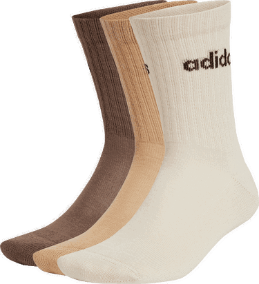 Sokker adidas Performance Linear Crew Cushioned Socks (3 Pairs) Beige | IZ0106, 2