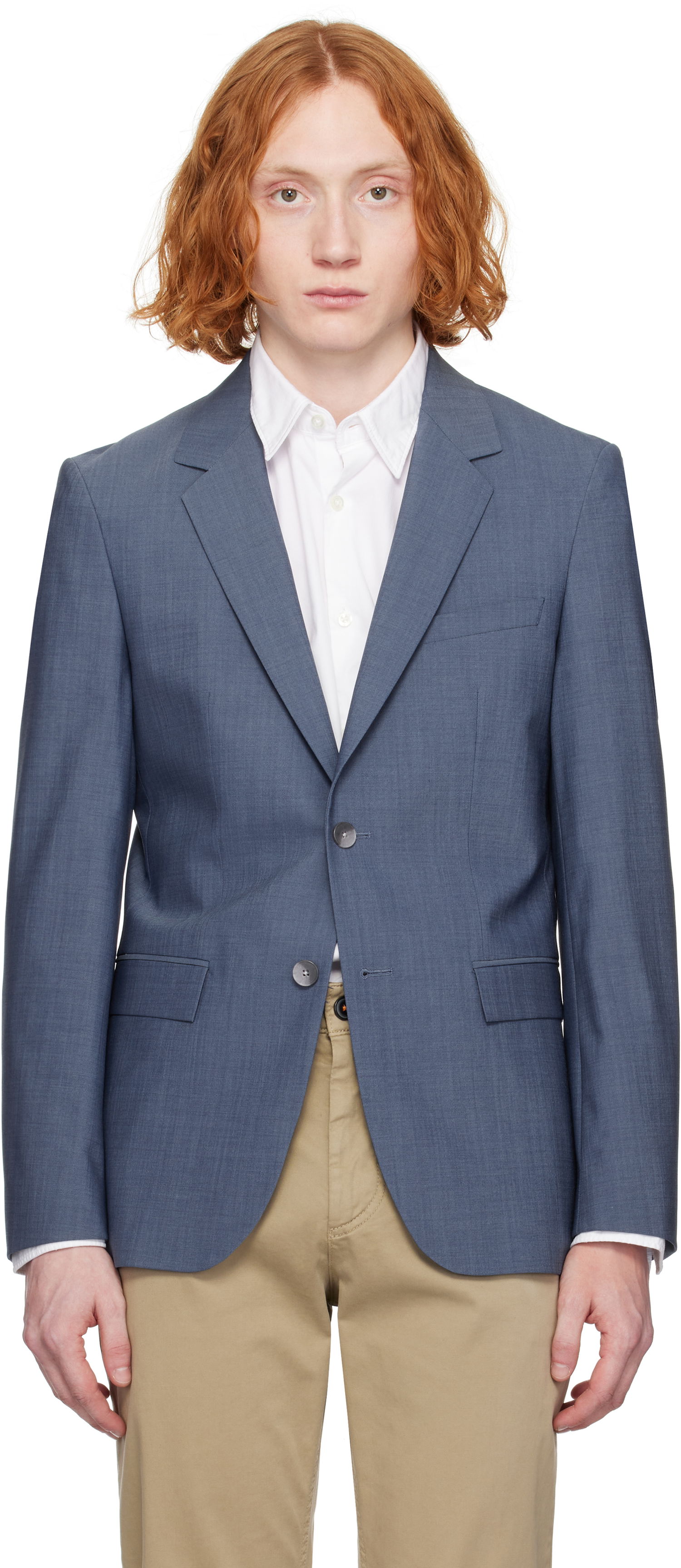 Jakke BOSS Slim-Fit Blazer Blå | 50535030, 0