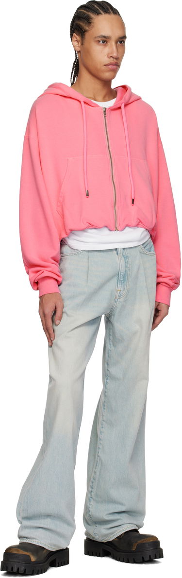 Sweatshirt R13 R13 Balloon Cropped Zip-Up Hoodie Lyserød | R13WK216-K001I, 3