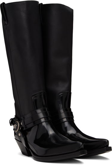 Tøj Versace Versace Texano Knee-High Boots Sort | 1016746_1A12155_1B00I, 3