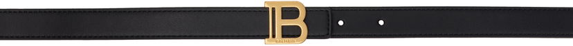 Bælter Balmain Balmain Thin Calfskin B Belt Sort | EN1WJ000LVTL