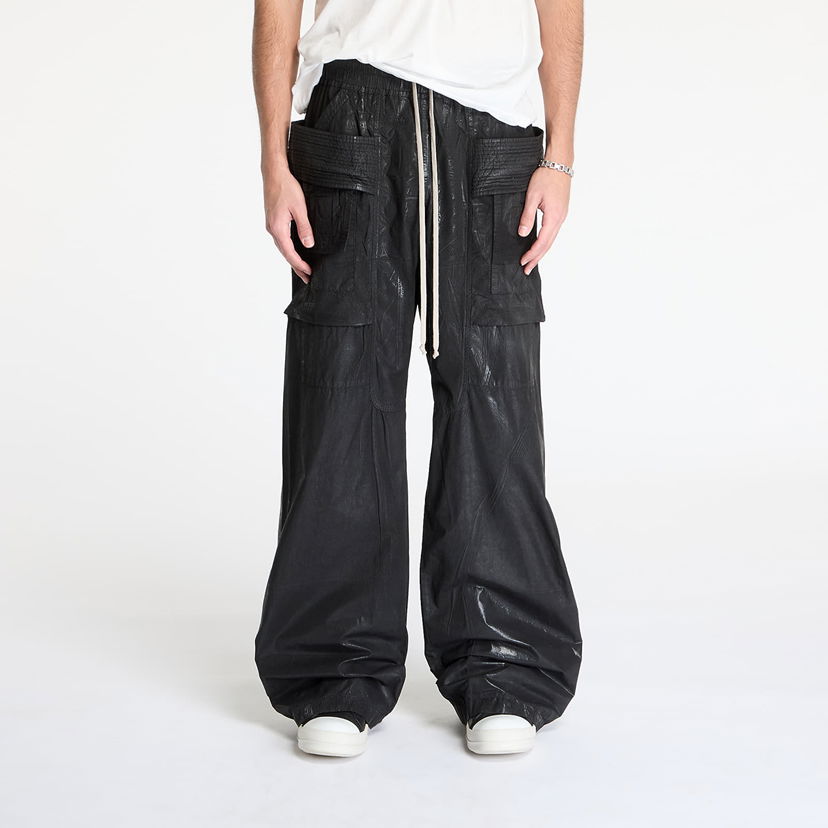 Cargo bukser Rick Owens Rick Owens DRKSHDW Creatch Wide Cargo Drawstring Pants XL Sort | DU01E3394 PF 09