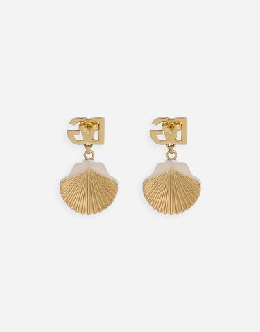Øreringe Dolce & Gabbana Gold-tone Shell Dangle Earrings Metalisk | WEQ6A1W1111ZOO00, 2