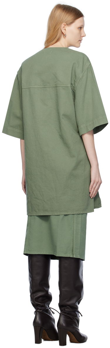 Kjole LEMAIRE Boxy Denim Midi Dress Grøn | TO1129 LD1002, 2