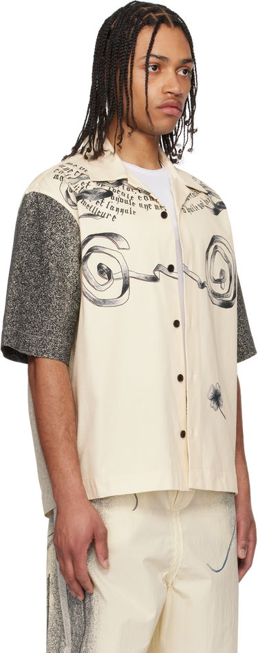 Skjorte Jean Paul Gaultier Jean Paul Gaultier 'The Multi-Tattoo' Print Bowling Shirt Beige | 25/34-U-CH098-D504-030030, 1