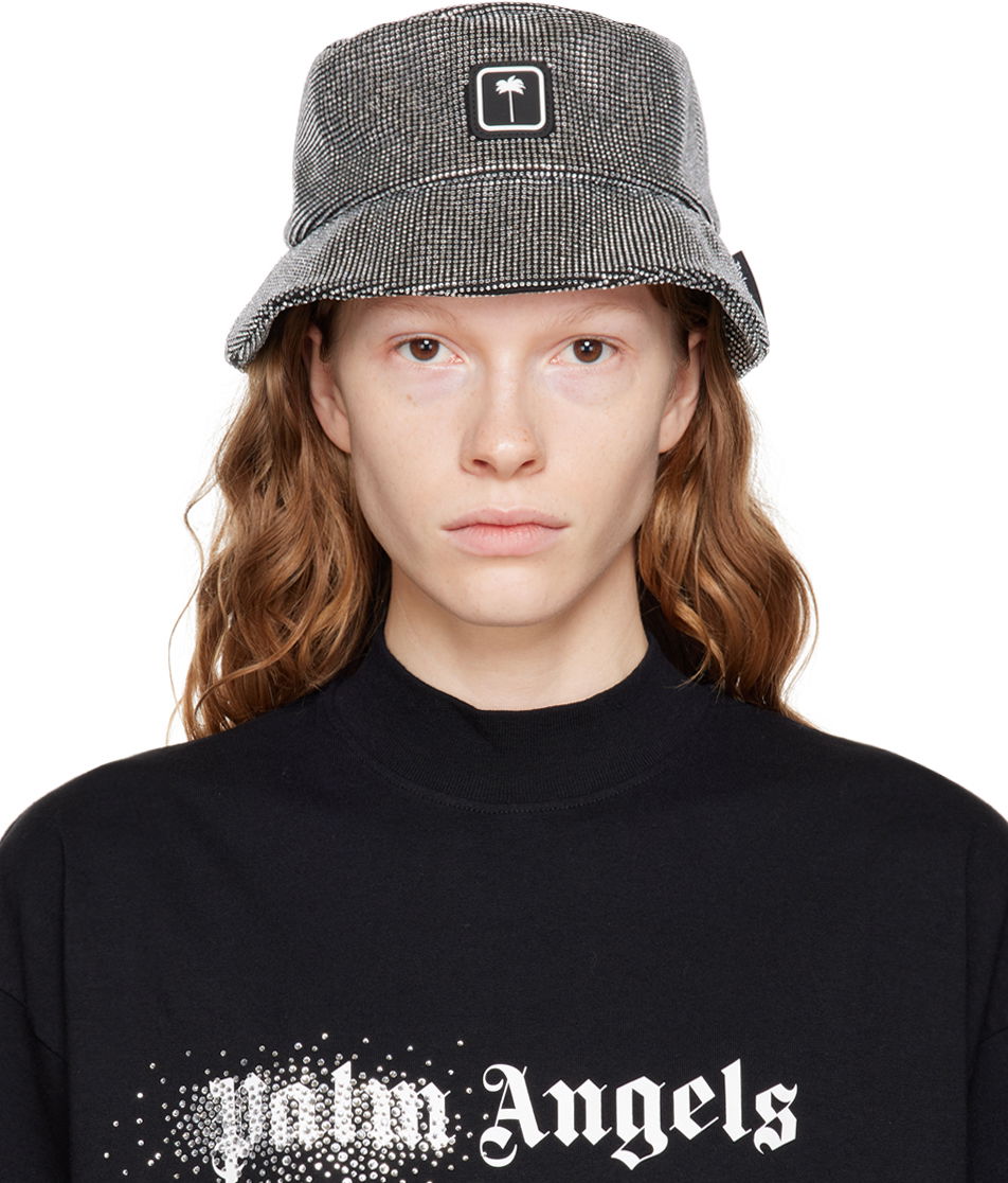 Hat Palm Angels Rhinestone Bucket Hat Sort | PWLA022F22FAB0031072, 0