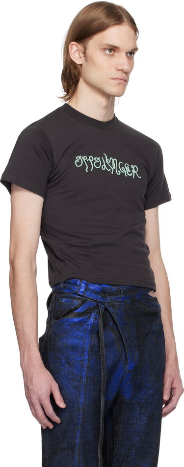T-shirt Ottolinger Ottolinger Fitted Puff Paint T-Shirt Sort | 115-101915-01, 4