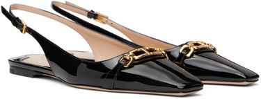 Tilbehør Tom Ford Tom Ford Whitney Patent Leather Slingback Ballerinas Sort | W3556-LCL072G, 3