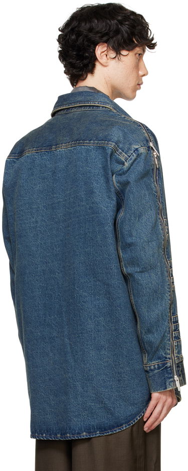 Skjorte Feng Chen Wang Feng Chen Wang Zip Denim Jacket Blå | FUF18SR03, 2