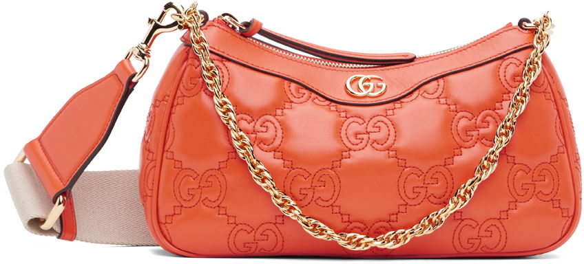 Skuldertaske Gucci GG Matelassé Shoulder Bag Rød | 735049 UM8HG, 0