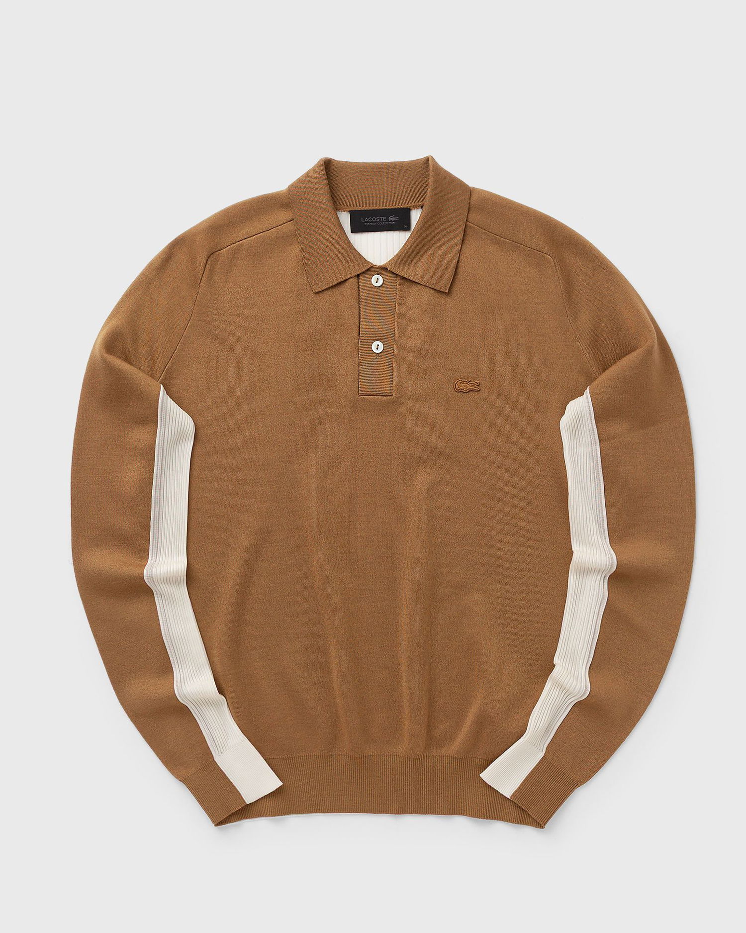 Polo skjorte Lacoste Knit Polo Shirt with Ribbed Sleeves Brun | AF3664-59I, 0