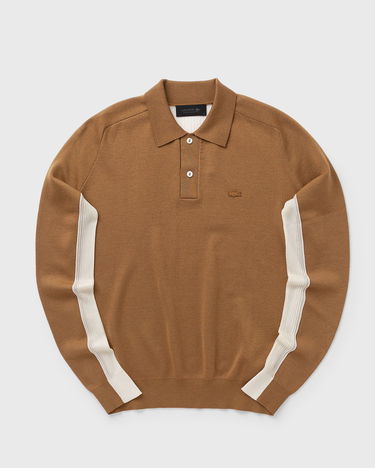 Polo skjorte Lacoste Knit Polo Shirt with Ribbed Sleeves Brun | AF3664-59I, 0