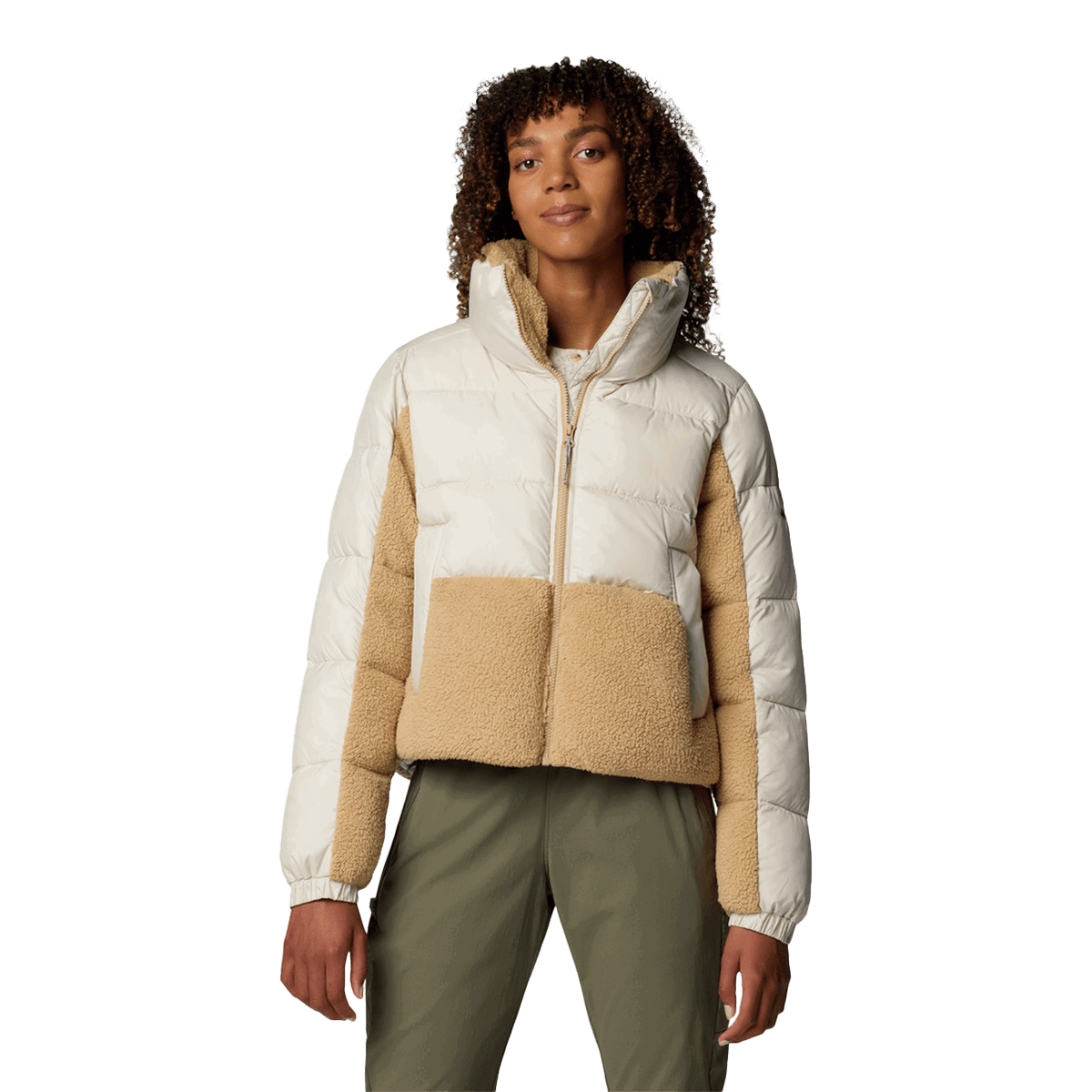 Puffer jakke Columbia Puffer Jacket Leadbetter Point II Sherpa Hybrid Beige | 2085601278, 0