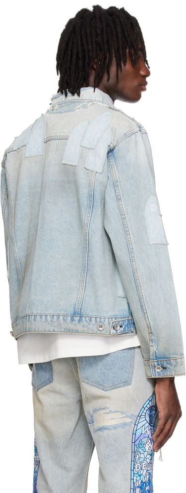 Jakke Who Decides War Who Decides War Patched Arch Denim Jacket Blå | 1131380008SS25, 2