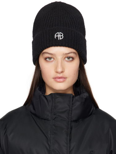 Beanie Anine Bing Anine Bing Elia Ribbed Knit Beanie Sort | A-12-10511-BLK1, 0