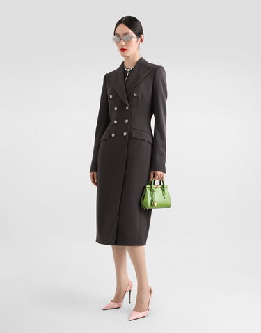 Frakker Dolce & Gabbana Dolce & Gabbana Double-breasted Wool Coat with DG Buttons Grå | F0W2CTFU287S8290, 1