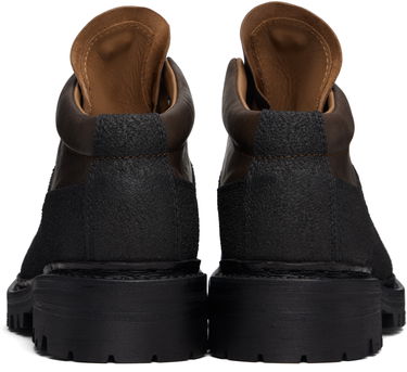 Sneakers og sko OUR LEGACY Quest Textured-Panel Lace-Up Boots Brun | A4257QM, 1