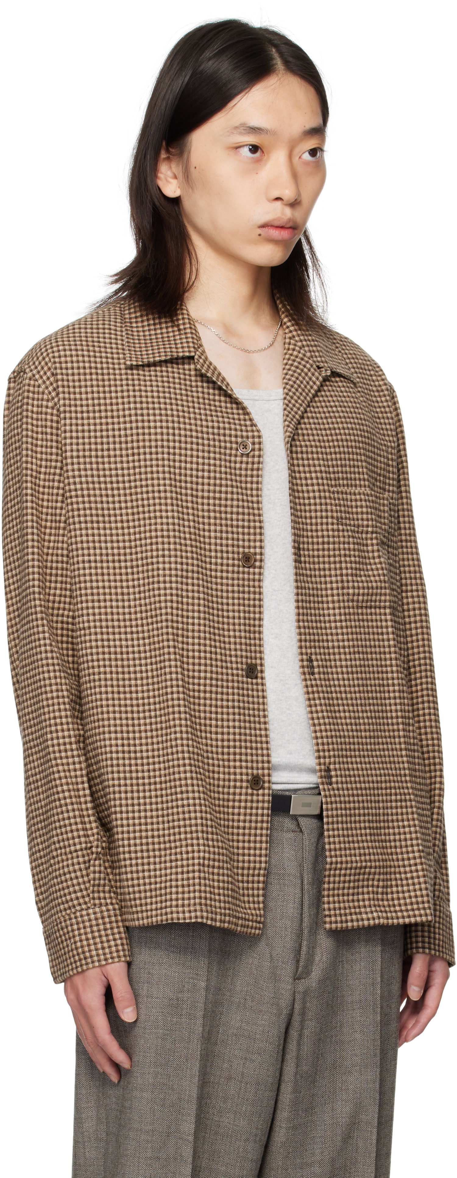 Skjorte OUR LEGACY OUR LEGACY Heusen Check Shirt Brun | M4252HE, 1