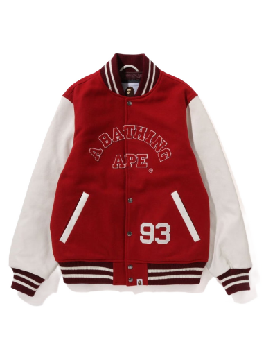 Jakke BAPE Giant Ape Head Varsity Jacket Bourgogne | 1I80-141-013