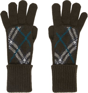 Handsker Burberry Check Cashmere Blend Gloves Grøn | 8098892, 0