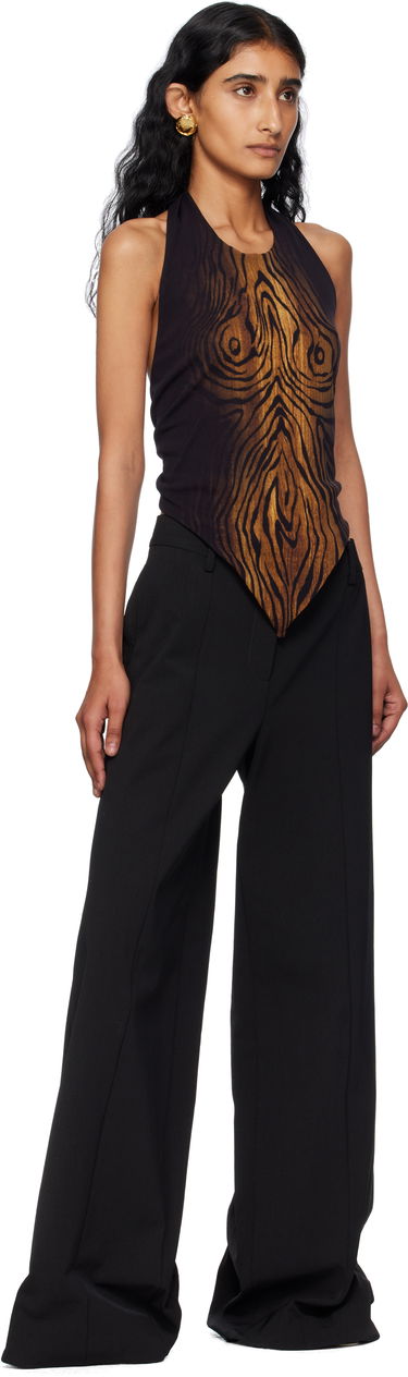 Tanktop Jean Paul Gaultier Jean Paul Gaultier Scarf Print Wood Halter Top Sort | 25/03-W-TO316-M002P-0060, 3