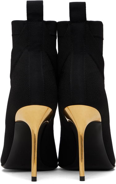 Sneakers og sko Balmain Crewneck Knit Ankle Boots Sort | EN1TE102TKAB, 1
