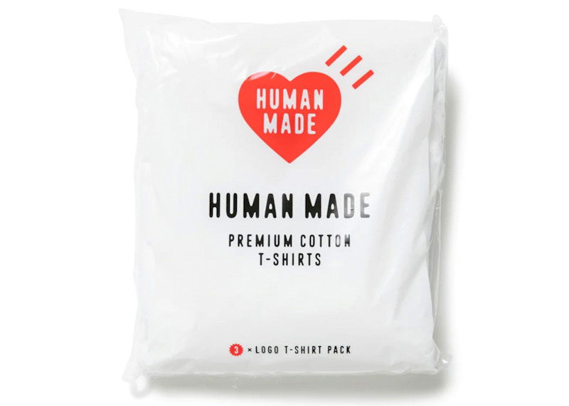 T-shirt Human Made 3 Pack Premium Cotton T-Shirt Hvid | HM24CS001/HM25CS042