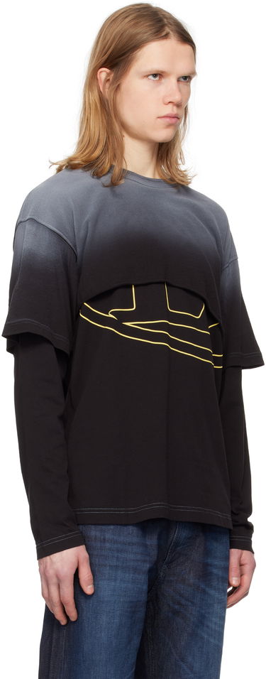 T-shirt Diesel Diesel T-Besh Cut Long Sleeve T-Shirt Sort | A16133-0KNAQ-9XX, 1