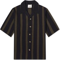 Skjorte Nanushka Ziko Terry Stripe Vacation Shirt Sort | NM23PFSH01366, 1