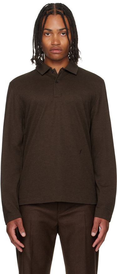 Polo skjorte FERRAGAMO Ferragamo Long Sleeve Polo Brun | 786359, 0
