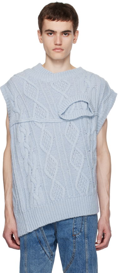 Sweater Feng Chen Wang Feng Chen Wang Layered Cable Knit Vest Blå | FUF16KT01, 0