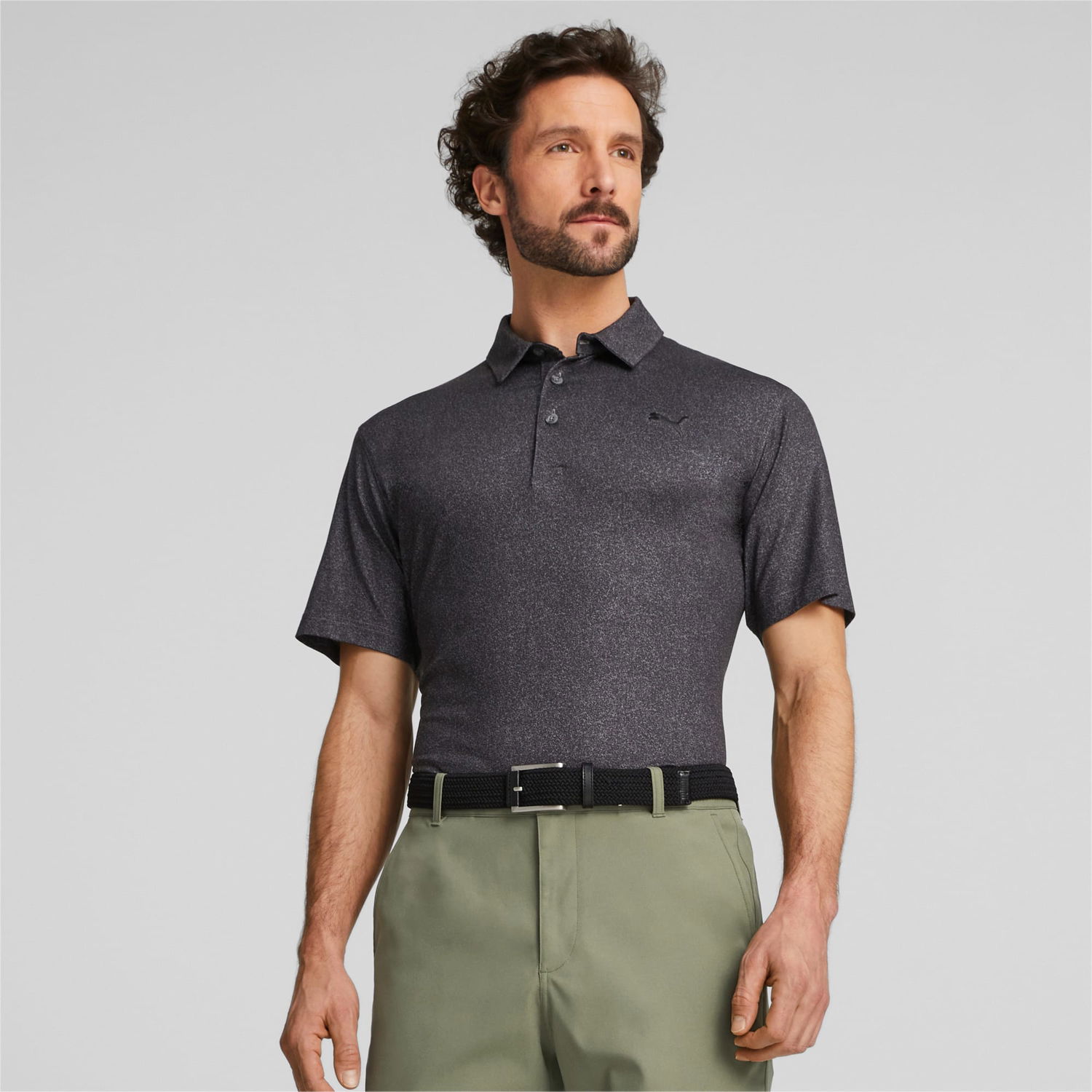 Polo skjorte Puma Cloudspun Primary Golf Poloshirt Herren, Schwarz, Sort | 538993_01, 0