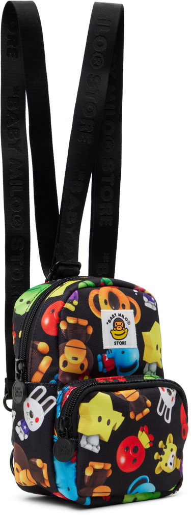 Rygsæk BAPE Milo 3D All Print Pattern Micro Backpack Sort | 0MXBGW4280XXO, 1
