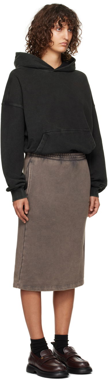 Nederdel We11done We11Done Layered Hoodie Dress Brun | WD-TO3-24-851-W-BK, 1