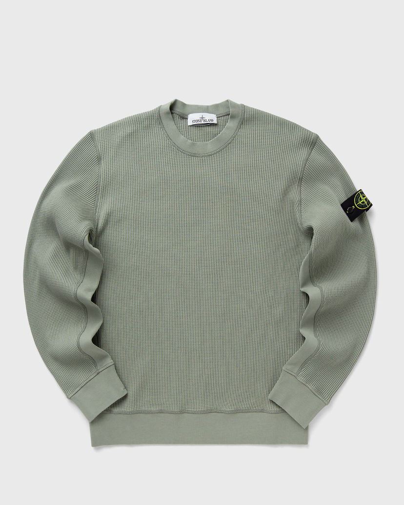 Sweatshirt Stone Island Stone Island Waffle Fleece Crewneck Sweatshirt Grøn | K1S156100008S0044.V0055