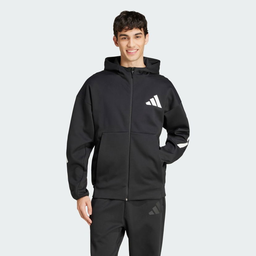 Sweatshirt adidas Performance Z.N.E. Full-Zip Hooded Jacket Sort | JD5984
