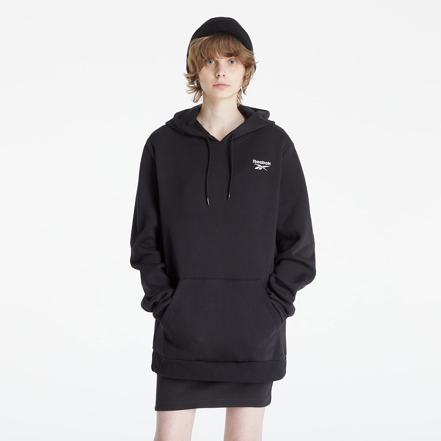 Sweatshirt Reebok Logo Relaxed Fit Sort | HG4448, 0
