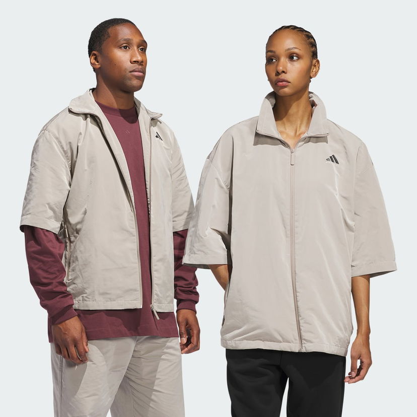 Vindjakke adidas Performance Basketball Full-Zip Shooting Jacket Beige | JC7837
