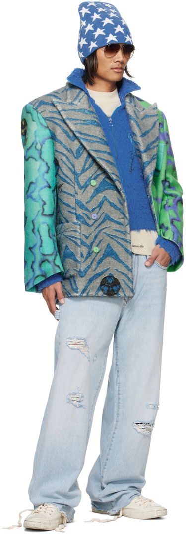 Jakke ERL ERL Printed Blazer Grøn | ERL07J032, 3