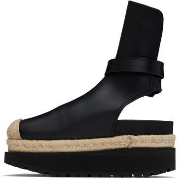Kjole sacai sacai Jodphur Espadrille Platform Sandals Sort | 25-07919, 2