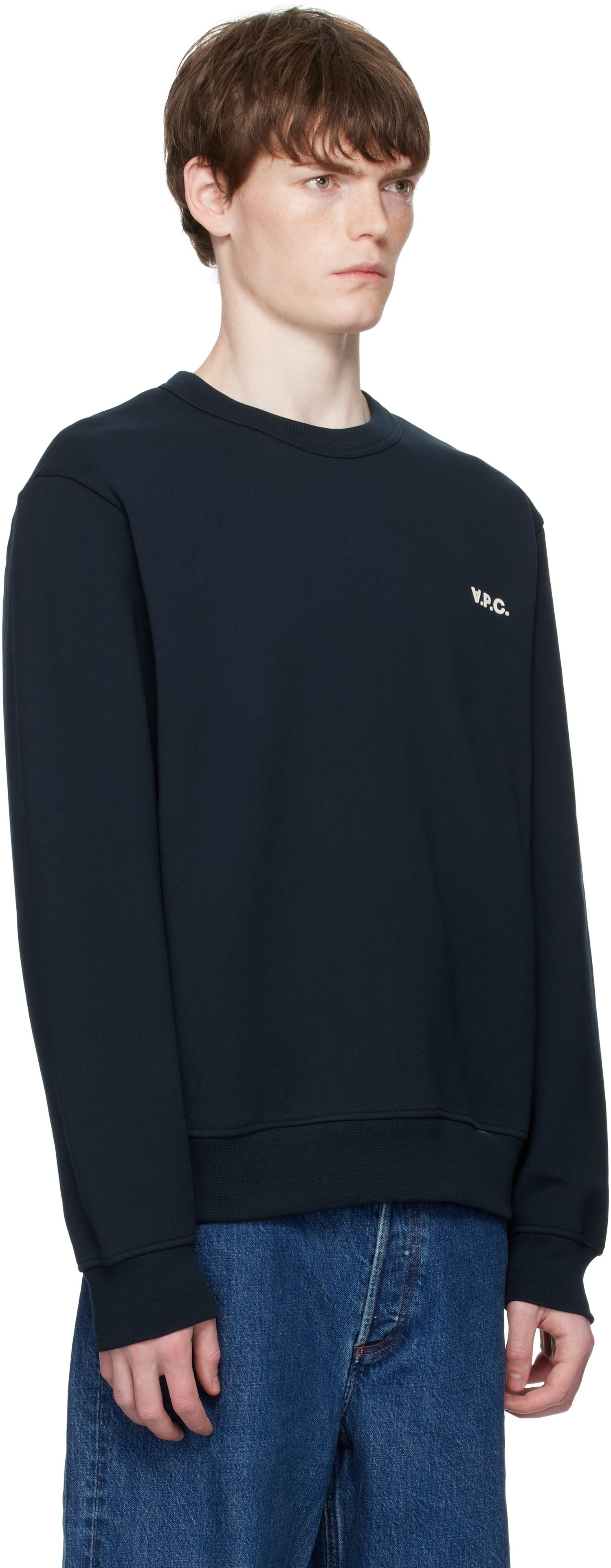 Sweatshirt A.P.C. Boxy Petit 'VPC' Sweatshirt Mørkeblå | COHBR-H27916, 1