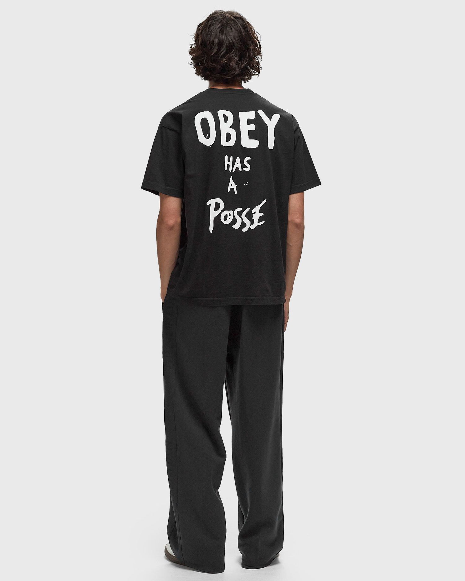 T-shirt OBEY Posse Print T-Shirt Sort | 166913915-VBL, 1