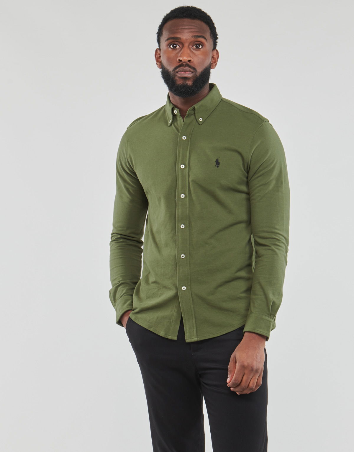 Skjorte Polo by Ralph Lauren Polo Pony Embroidered Cotton Shirt Grøn | 710654408092, 0