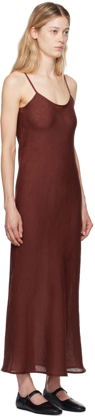 Kjole Baserange Maxi Linen Dress Bourgogne | DRDY-LI-AU24, 1