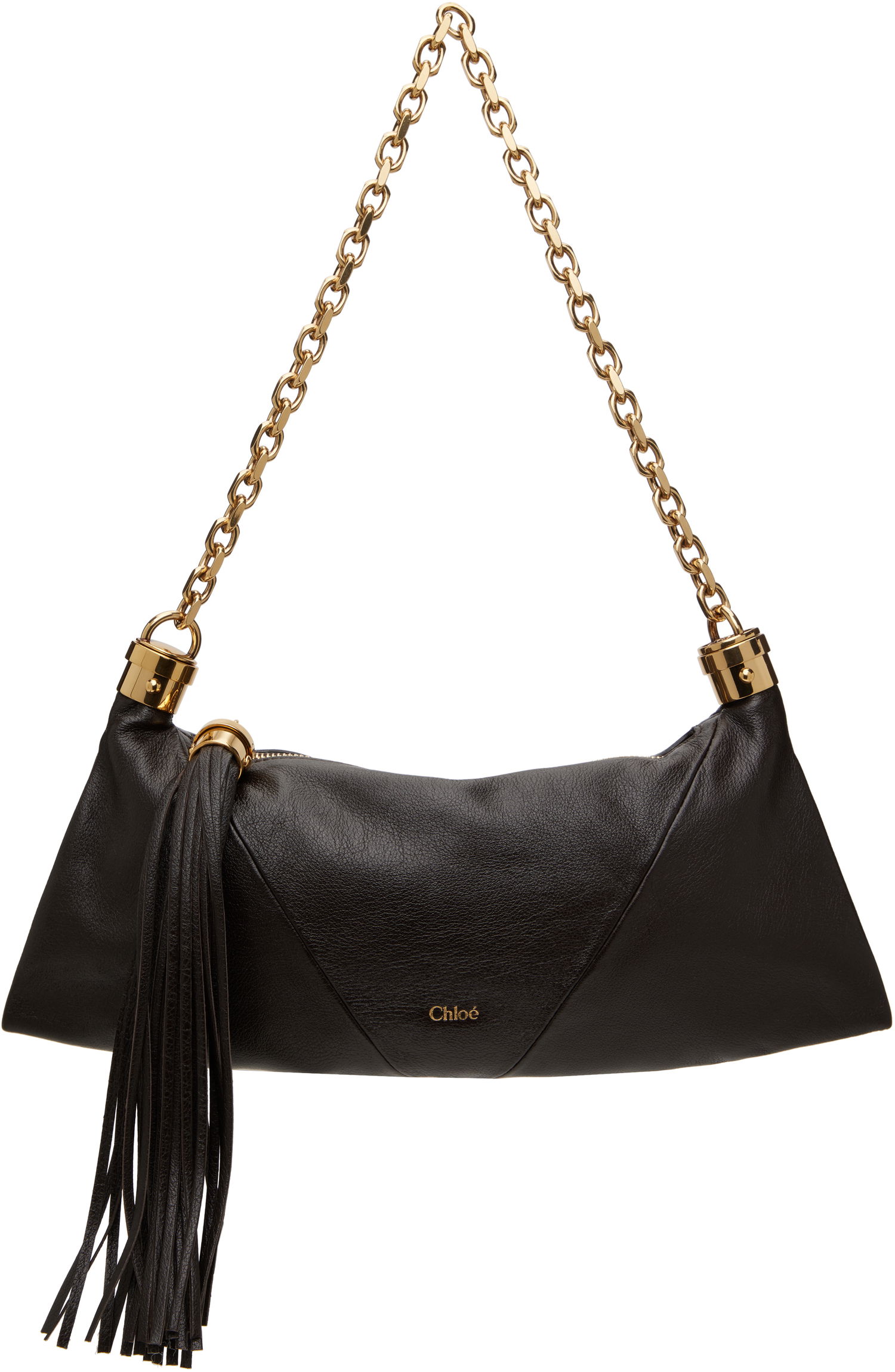Håndtaske CHLOÉ Chloe Small 'Foulard' Shoulder Bag with Tassel Brun | CHC25SS447O37, 0